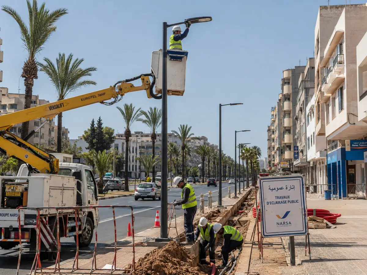 Travaux d’éclairage public réalisés par INGC